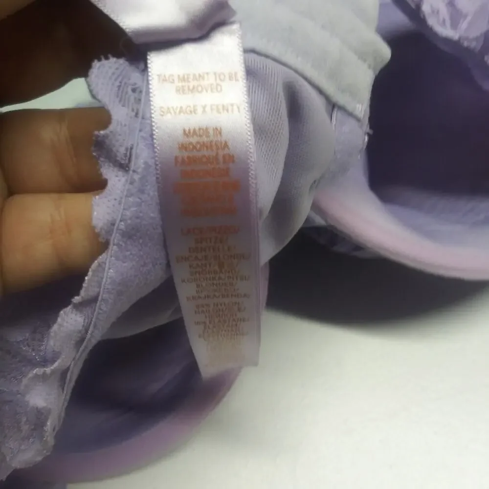 Savage X Fenty Savage Not Sorry Lightly Lined Lace Balconette Bra Size 44DD